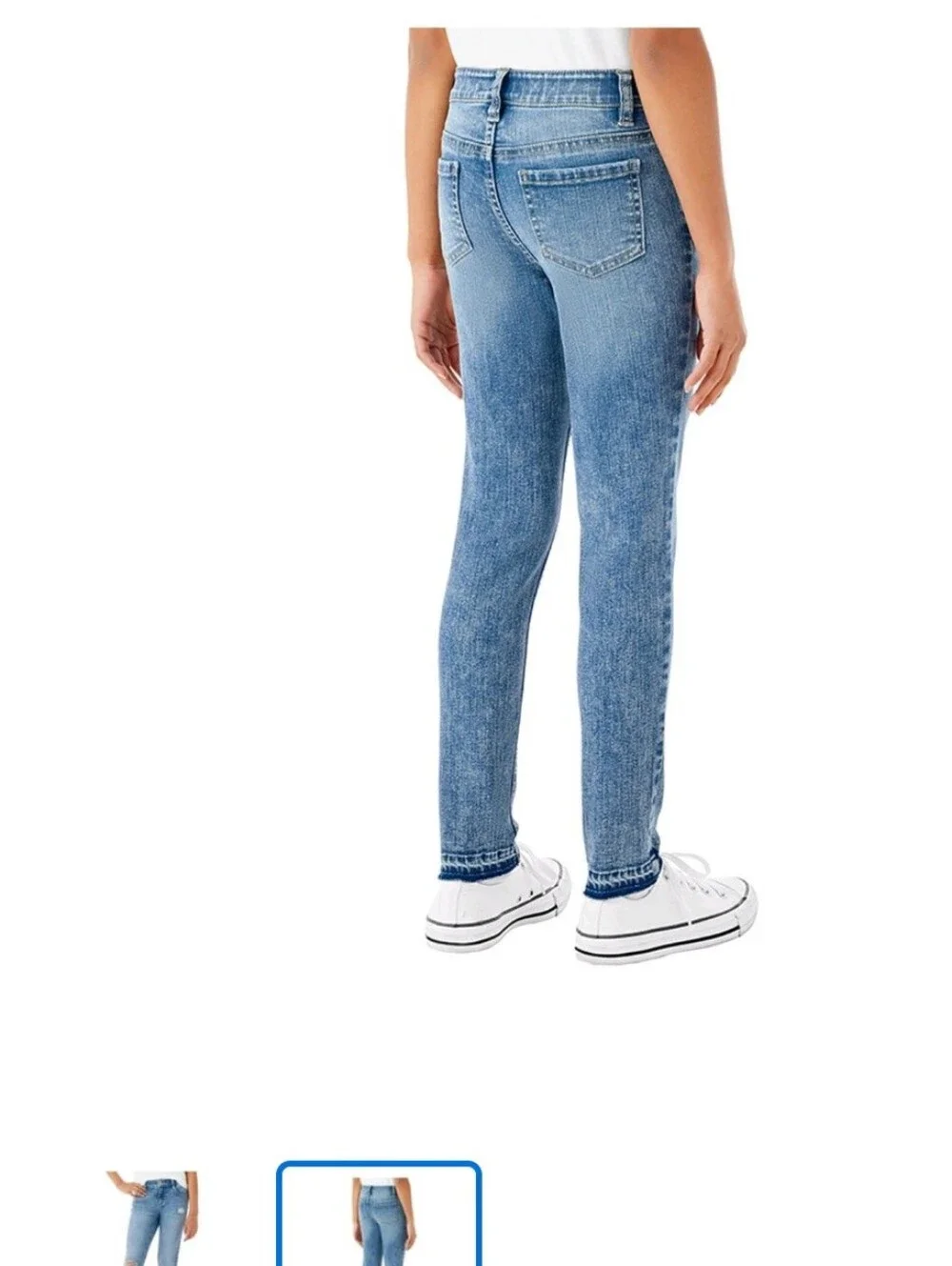 Girls Skinny Jeans - Light Blue Denim Size 6X